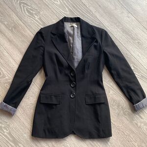 Black Blazer Striped Liner 